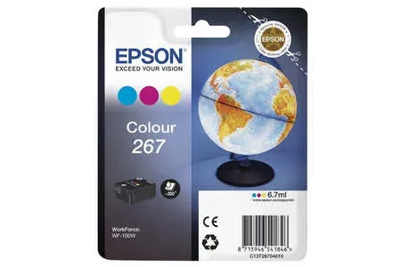 Epson, Epson E267C Druckerpatronen col - Epson No. 267C, C13T26704010 für z.B. Epson WorkForce WF -100 W, Epson WorkForce WF -110 W