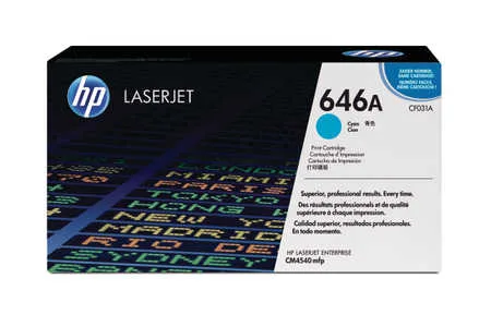 HP, HP H646A Toner cy - HP No. 646A, CF031A für z.B. HP Color LaserJet Enterprise CM 4500, HP Color LaserJet Enterprise CM 4540 f MFP