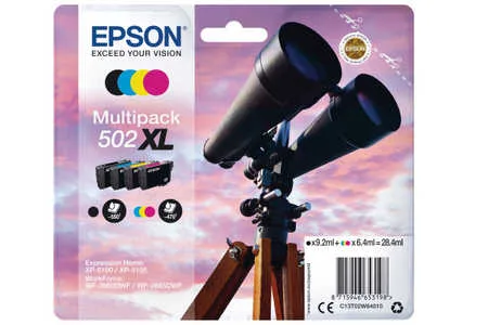 Epson, Epson E502XL Druckerpatronen XL bk - Epson No. 502XL, C13T02W64010 für z.B. Epson Expression Home XP -5100, Epson Expression Home XP -5105