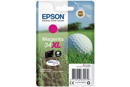 Epson, Epson E34 Druckerpatronen XL ma - Epson T3473, No. 34XL m, C13T34734010 für z.B. Epson WorkForce Pro WF -3700, Epson WorkForce Pro WF -3720 DW