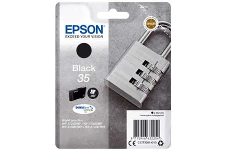 Epson, Epson E35 Druckerpatronen bk - Epson T3581, No. 35 bk, C13T35814010 für z.B. Epson WorkForce Pro WF -4720 DWF, Epson WorkForce Pro WF -4720