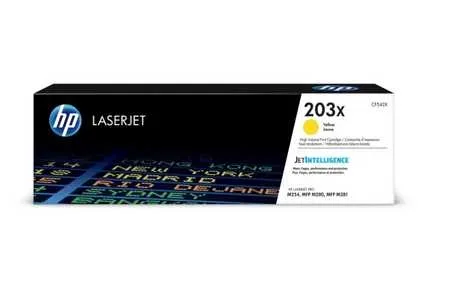 HP, HP H203XY Toner XL yellow - HP No. 203X Y, CF542X für z.B. HP Color LaserJet Pro MFP M 281 fdw, HP Color LaserJet Pro M 254 dnw