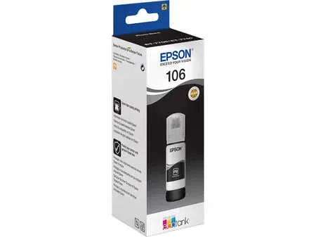 Epson, Epson E106bk Druckerpatronen schwarz - Epson No. 106 bk, C13T00R140 für z.B. Epson EcoTank ET -7700, Epson EcoTank ET -7750, Epson EcoTank L 7160