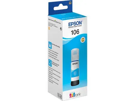 Epson, Epson E106bk Druckerpatronen cyan - Epson No. 106 bk, C13T00R240 für z.B. Epson EcoTank ET -7700, Epson EcoTank ET -7750, Epson EcoTank L 7160