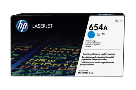 HP, HP H654A Toner cyan - HP No. 654A, CF331A für z.B. HP Color LaserJet Enterprise M 651 dn, HP Color LaserJet Enterprise M 651 n