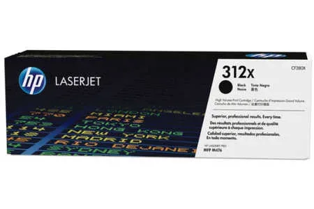 HP, HP H312XBK Toner XL schwarz - HP No. 312X BK, CF380X für z.B. HP Color LaserJet Pro MFP M 476 dn, HP Color LaserJet Pro MFP M 476 dw