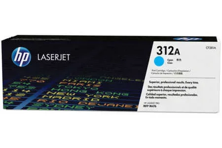 HP, HP H312AC Toner cyan - HP No. 312A C, CF381A für z.B. HP Color LaserJet Pro MFP M 476 dn, HP Color LaserJet Pro MFP M 476 dw