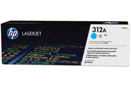 HP H312AC Toner cyan - HP No. 312A C, CF381A für z.B. HP Color LaserJet Pro MFP M 476 dn, HP Color LaserJet Pro MFP M 476 dw