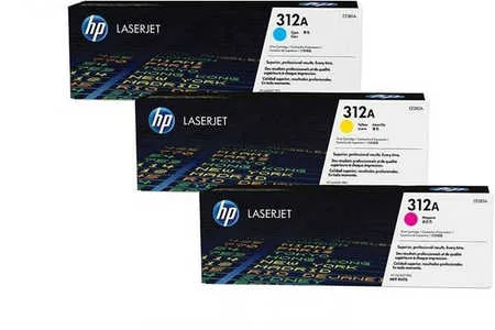 HP, HP H312A Toner (C, M, yellow) - HP No. 312A, CF440AM für z.B. HP Color LaserJet Pro MFP M 476 dn, HP Color LaserJet Pro MFP M 476 dw