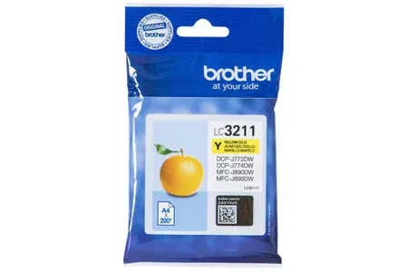 Brother, Brother B3211Y Druckerpatronen y - Brother LC-3211Y für z.B. Brother DCPJ 774 DW, Brother DCPJ 572 DW, Brother DCPJ 770, Brother DCPJ 772 DW