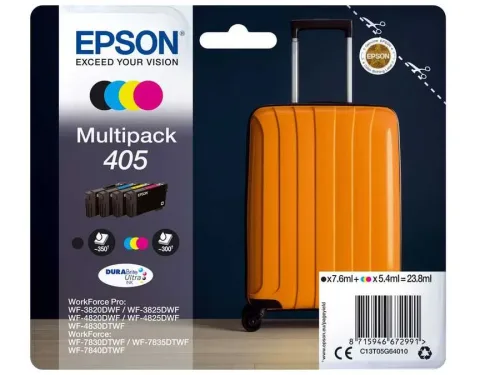Epson, Epson E405 Druckerpatronen (bk, c, m, y) - Epson No. 405, T05G64010 für z.B. Epson WorkForce ECC 7000, Epson WorkForce Pro WF -3800