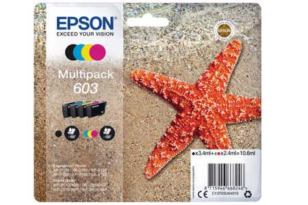 Epson, Epson E603 Druckerpatronen (bk, c, m, y) - Epson No. 603, C13T03U64010 für z.B. Epson Expression Home XP -2100, Epson Expression Home XP -2105