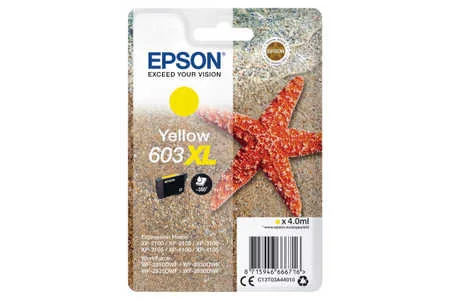 Epson, Epson E603XLY Druckerpatronen XL y - Epson No. 603XLY, C13T03A44010 für z.B. Epson Expression Home XP -2100, Epson Expression Home XP -2105