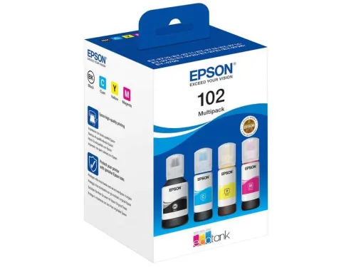 Epson, Epson E102cmybk Druckerpatronen (bk, c, m, y) - Epson No. 102 cmybk, T03R640 für z.B. Epson EcoTank ET -2700, Epson EcoTank ET -2750