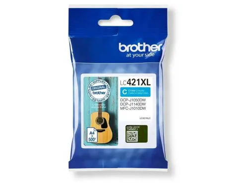 Brother, Brother B421XLC Druckerpatronen XL c - Brother LC-421XLC für z.B. Brother MFCJ 1010 DW, Brother DCPJ 1050 DW, Brother DCPJ 1140 DW