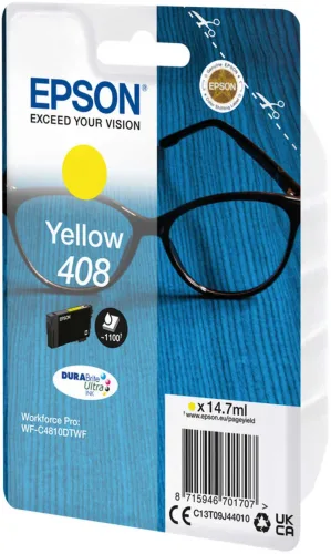 Epson, Epson E408 Druckerpatronen y - Epson No. 408, T09J440 für z.B. Epson WorkForce Pro WFC 4310 DW, Epson WorkForce Pro WFC 4810 DTWF