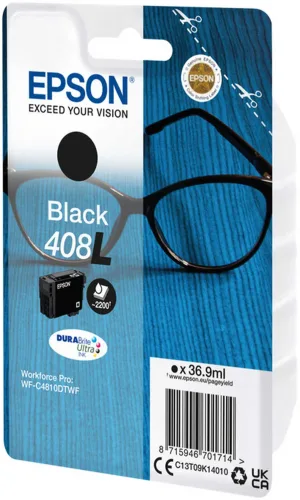Epson, Epson E408L Druckerpatronen XL bk - Epson No. 408L, T09K140 für z.B. Epson WorkForce Pro WFC 4310 DW, Epson WorkForce Pro WFC 4810 DTWF
