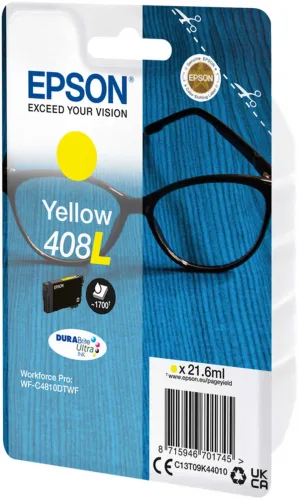 Epson, Epson E408L Druckerpatronen XL y - Epson No. 408L, T09K440 für z.B. Epson WorkForce Pro WFC 4310 DW, Epson WorkForce Pro WFC 4810 DTWF