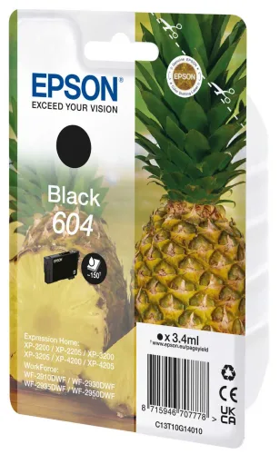 Epson, Epson E604 Druckerpatronen bk - Epson No. 604, T10G140 für z.B. Epson Expression Home XP -2200, Epson Expression Home XP -2205