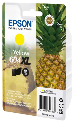 Epson, Epson E604XL Druckerpatronen XL y - Epson No. 604XL, T10H440 für z.B. Epson Expression Home XP -2200, Epson Expression Home XP -2205