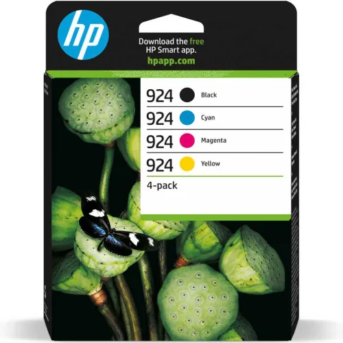 HP H924ValPack Druckerpatronen (bk, c, m, y) - HP No. 924 ValPack, 6C3Z1NE für z.B. HP OfficeJet Pro 8120 e, HP OfficeJet Pro 8120