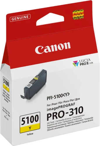 Canon, Canon C5100Y Druckerpatronen yellow - Canon PFI-5100Y für z.B. Canon imagePROGRAF PRO -310