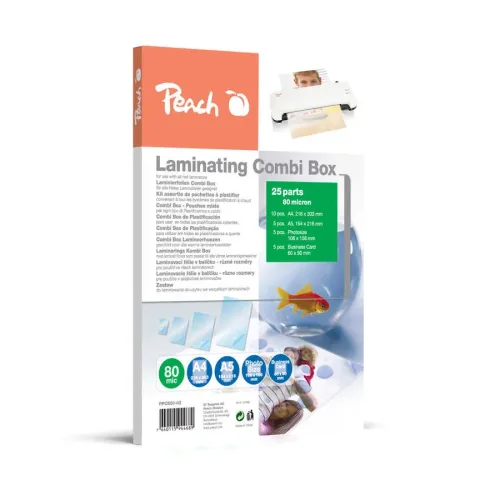 Peach, Peach Laminierfolien 25er Starterset, 80mic, versch. Grössen