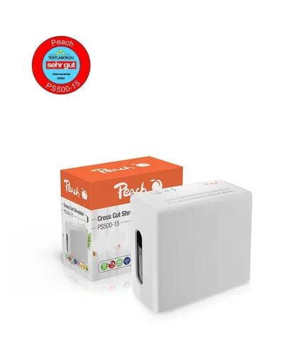 Peach, Peach Aktenvernichter SuperSilent - ~40dB - 4x38, P-4 - 6 Blatt - PS500-15