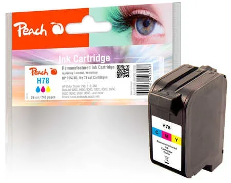 Peach, Peach HP 78 D Druckkopf col ersetzt HP No. 78D, C6578DE für z.B. HP DeskJet 970 CXI, HP PSC 950, HP Color Copier 290, HP Color Copier 310, HP Fax 1220