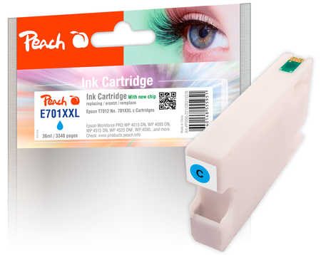 Peach E70 Druckerpatrone XL cy ersetzt Epson T7012 c, C13T70124010 für z.B. Epson WorkForce Pro WP -4015 DN, Epson WorkForce Pro WP -4095 DN