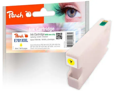 Peach, Peach E70 Druckerpatrone XL ye ersetzt Epson T7014 y, C13T70144010 für z.B. Epson WorkForce Pro WP -4015 DN, Epson WorkForce Pro WP -4095 DN