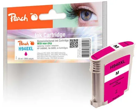 Peach, Peach HP 940 XLm Druckerpatrone XL ma ersetzt HP No. 940XL m, C4908AE für z.B. HP OfficeJet Pro 8000, HP OfficeJet Pro 8000 Enterprise