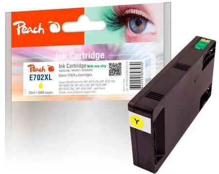 Peach, Peach E70 Druckerpatrone XL ye ersetzt Epson T7024 y, C13T70244010 für z.B. Epson WorkForce Pro WP -4015 DN, Epson WorkForce Pro WP -4025 DW
