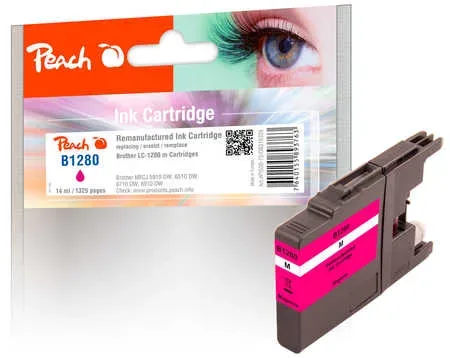 Peach, Peach B1280 XLM Druckerpatrone XL ma ersetzt Brother LC-1280XLM für z.B. Brother MFCJ 5910 DW, Brother MFCJ 6510 DW, Brother MFCJ 6710 DW