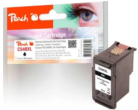 Peach, Peach C540 XLBK Druckkopf XL bk ersetzt Canon PG-540XLBK, 5222B005 für z.B. Canon Pixma TS 5150, Canon Pixma TS 5151, Canon Pixma MG 3650