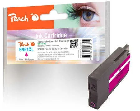 Peach, Peach HP 951 XLm Druckerpatrone XL ma ersetzt HP No. 951XL m, CN047A für z.B. HP OfficeJet Pro 8600 Plus e-All-in-One, HP OfficeJet Pro 8100 ePrinter