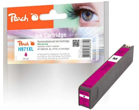 Peach, Peach HP 971 XLm Druckerpatrone XL ma ersetzt HP No. 971XL m, CN627A für z.B. HP OfficeJet Pro X 450, HP OfficeJet Pro X 451 dn, HP OfficeJet Pro X 470