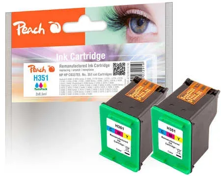 Peach, Peach HP 351 2 Druckköpfe 2*col ersetzt HP No. 351*2, CB337EE*2 für z.B. HP DeskJet D 4200, HP DeskJet D 4260, HP DeskJet D 4300, HP DeskJet D 4360