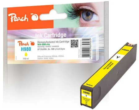 Peach, Peach HP 980 y Druckerpatrone ye ersetzt HP No. 980 y, D8J09A für z.B. HP OfficeJet Enterprise Color Flow X 585 z MFP