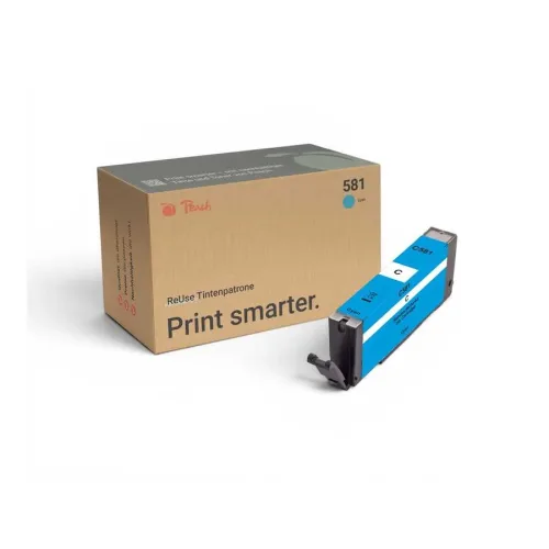 Peach, Peach C581 C Druckerpatrone cy ersetzt Canon CLI-581C, 2103C001 für z.B. Canon Pixma TS 8350, Canon Pixma TS 6351 a, Canon Pixma TR 8550