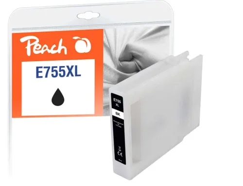 Peach, Peach E754/755/756 XL Druckerpatrone XL bk ersetzt Epson T7551BK, C13T755140 für z.B. Epson WorkForce Pro WF -6530 MFP, Epson WorkForce Pro WF -8090