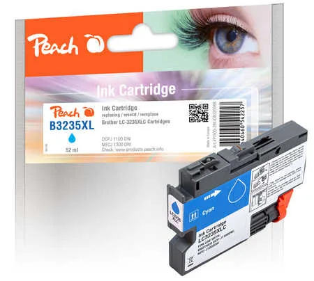 Peach, Peach B3235 XLC Druckerpatrone XL cy ersetzt Brother LC-3235XLC für z.B. Brother DCPJ 1100 DW, Brother MFCJ 1300 DW
