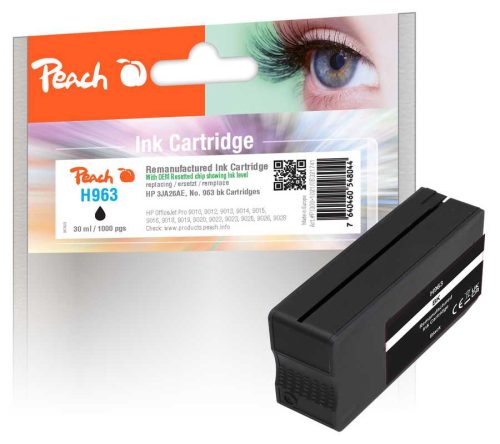 Peach, Peach Tintenpatrone "Toner HP No. 963 BK, 3JA26AE Black"