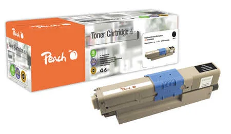 Peach, Peach O4446/4449 Toner bk ersetzt OKI 44469803 für z.B. OKI MC 562 DN, OKI C 310 DN, OKI C 330 DN, OKI C 331 DN, OKI C 510 DN, OKI C 511 DN