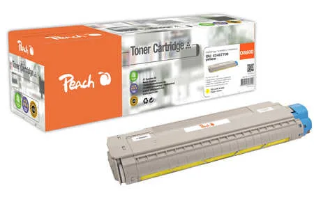 Peach, Peach O4348/69 Toner ye ersetzt OKI 43487709 für z.B. OKI C 8600 CDTN, OKI C 8600 DN, OKI C 8600 DTN, OKI C 8600 N, OKI C 8600, OKI C 8800 CDTN