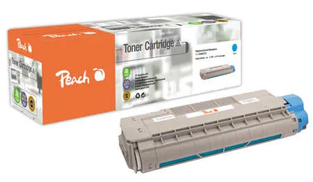 Peach, Peach O4386/87/36/85 Toner cy ersetzt OKI 43865723 für z.B. OKI C 5850, OKI C 5850 DN, OKI C 5850 N, OKI C 5950, OKI C 5950 CDTN, OKI C 5950 DN
