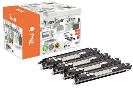 Peach HP 130 A 4 Toner (bk, c/m/y) ersetzt HP No. 130A , CF350A, CF351A, CF352A, CF353A für z.B. HP Color LaserJet Pro MFP M 177 fw