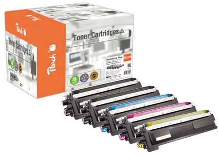 Peach, Peach B230 5 Toner (2*bk, c/m/y) ersetzt Brother TN-230 für z.B. Brother DCP -9010 CN, Brother HL -3000, Brother HL -3040 CN