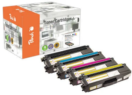 Peach, Peach B326 4 Toner XL (bk, c/m/y) ersetzt Brother TN-326 für z.B. Brother DCPL 8400 CDN, Brother DCPL 8450 CDW, Brother HLL 8250 CDN