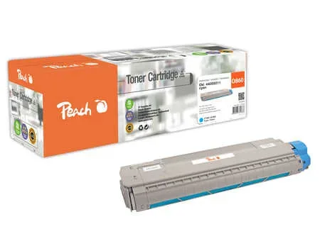 Peach, Peach O4405 Toner cy ersetzt OKI 44059211 für z.B. OKI CX 2633, OKI MC 860 CDTN, OKI MC 860 CDXN, OKI MC 860 DN